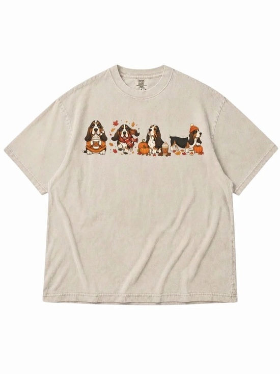 Comfort Colors Tops - Comfort Colors Dog Graphic Short Sleeve Tee in Ivory